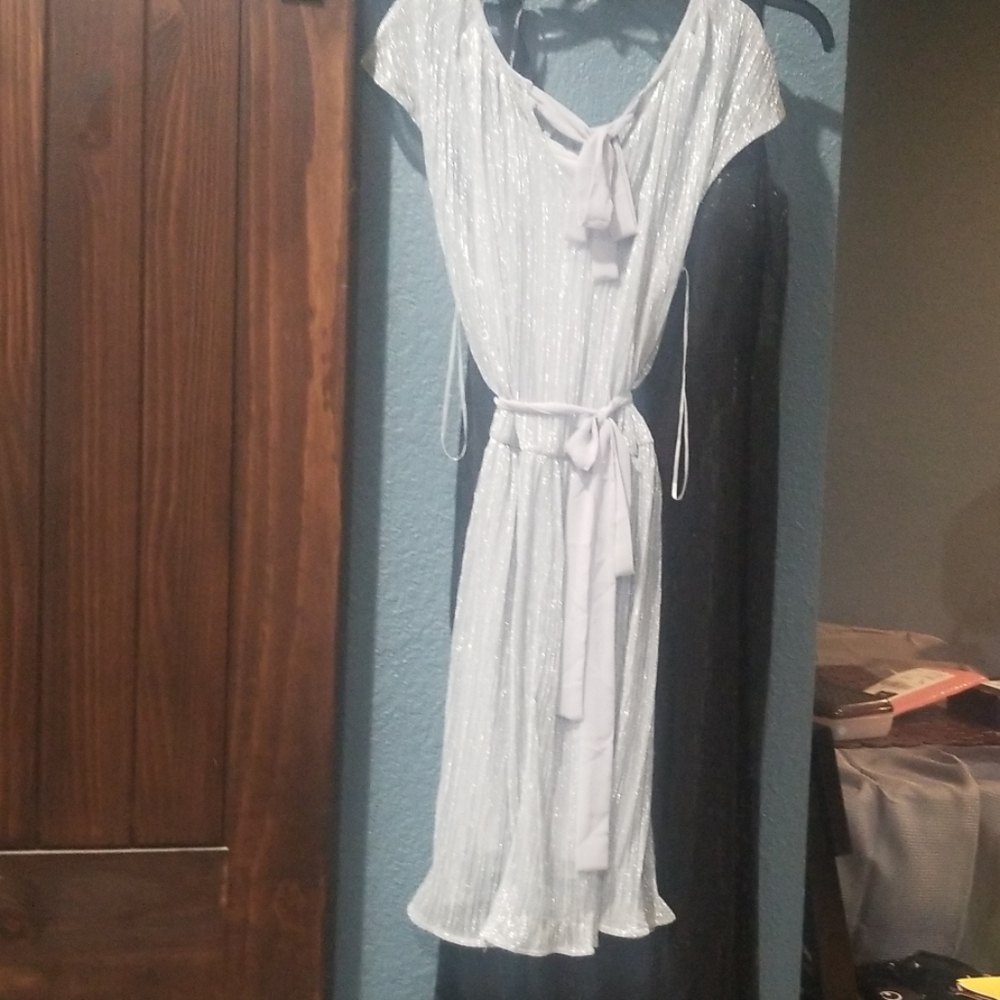 Cocktail dress silver with lining